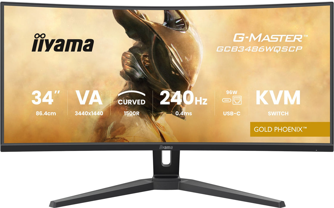 iiyama G-MASTER GCB3486WQSCP-B1 компютърен монитор 86.4 см (34") 3440 x 1440 пиксела UltraWide Quad HD Черен