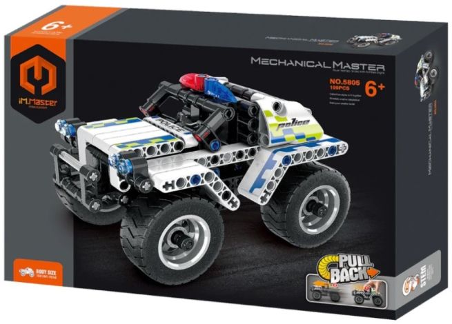 Детски конструктор iM.Master - Полицейски джип, Pull Back, 199 части