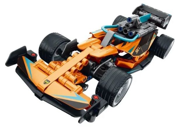 Конструктор 2 в 1 iM.Master Mechanical - Състезателен автомобил, Pull Back, 221 части