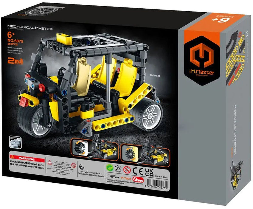 Конструктор 2 в 1 iM.Master Mechanical Master - Електрокар, 302 части