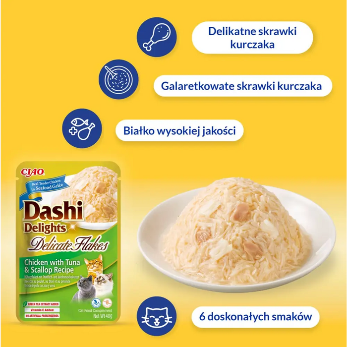 INABA CAT Dashi Delights Delicate Flakes Chicken with