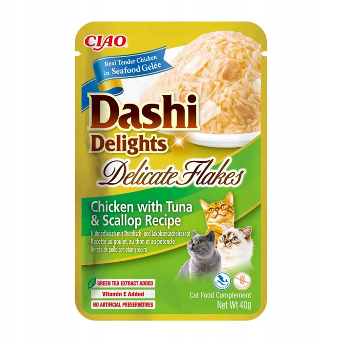 INABA CAT Dashi Delights Delicate Flakes Chicken with Tuna