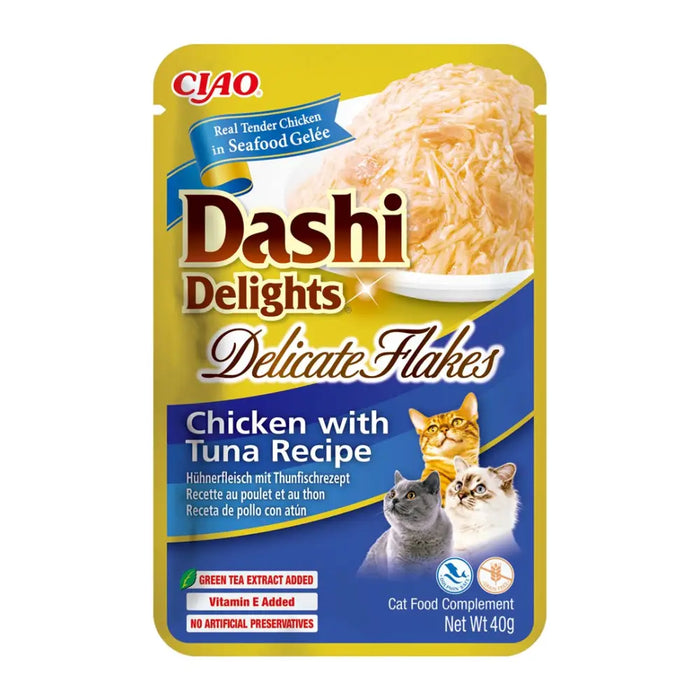INABA CAT Dashi Delights Delicate Flakes Chicken with Tuna