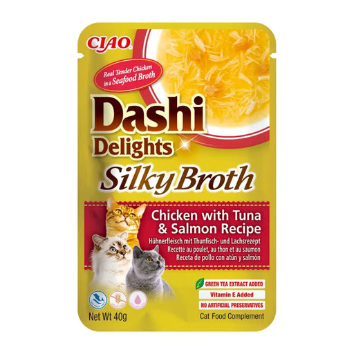 INABA CAT Dashi Delights Silky Broth Chicken with Tuna &
