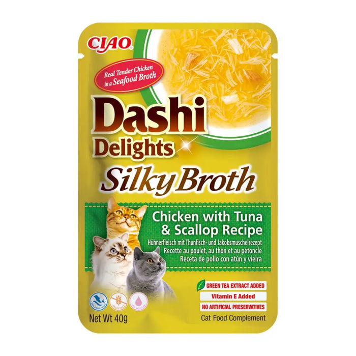 INABA CAT Dashi Delights Silky Broth Chicken with Tuna &