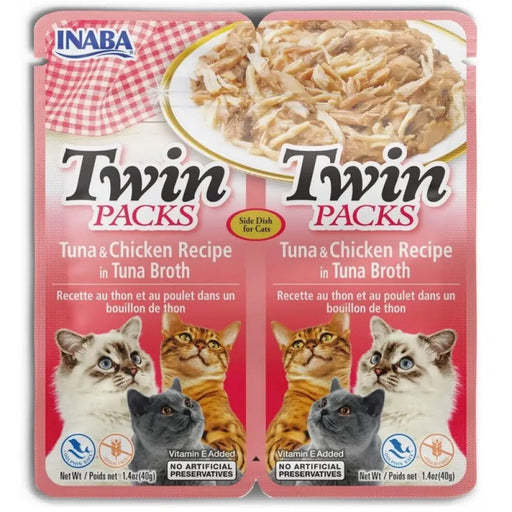 INABA CAT Twin Tuna с пиле в бульон – лакомство за котки –