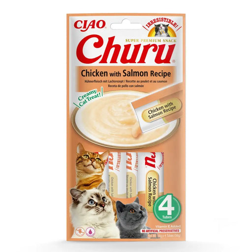 INABA Churu Chicken със сьомга по рецепта - котешки