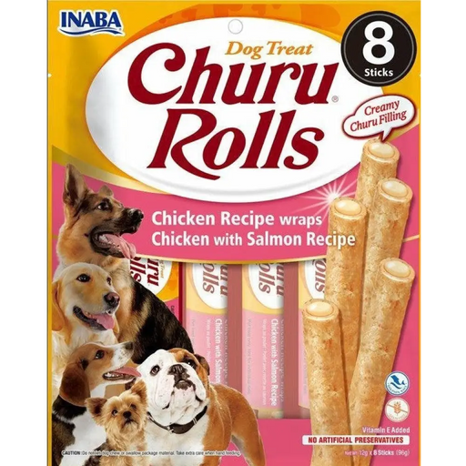 INABA Churu Rolls Chicken със сьомга рецепта - Лакомство