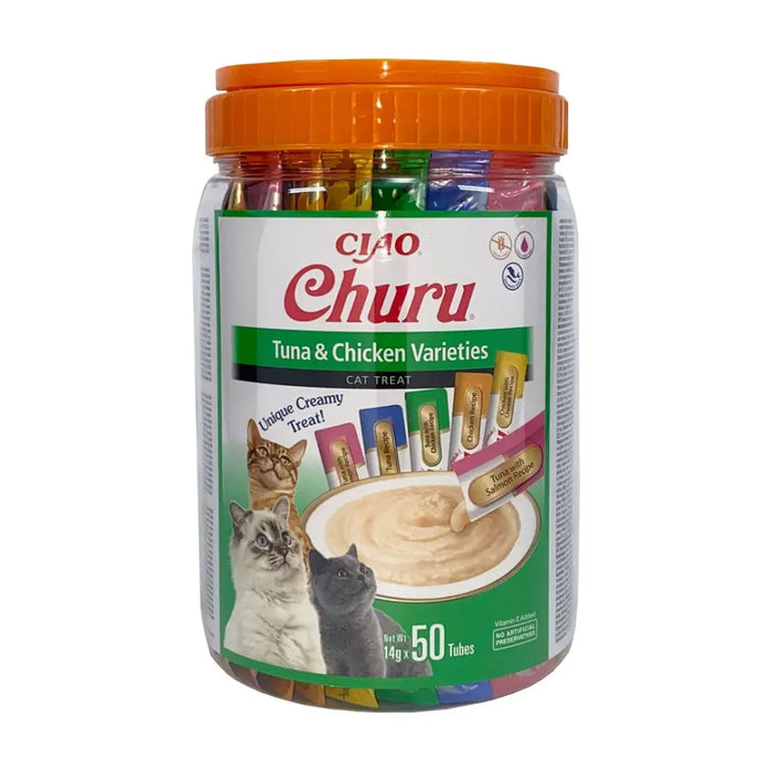 INABA Churu Varieties Пиле и риба тон - лакомства за котки