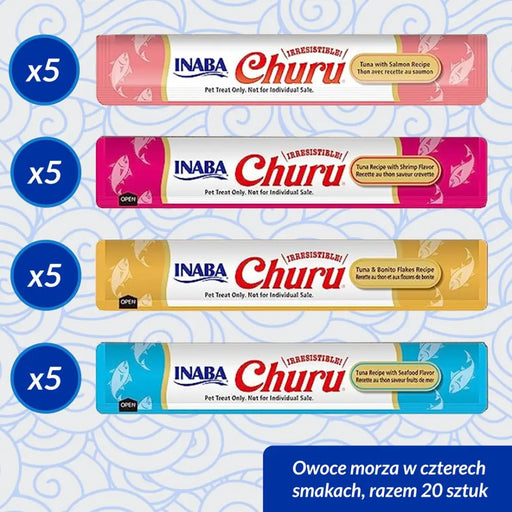 INABA Churu Variety box Seafood - лакомства за котки - 20 x