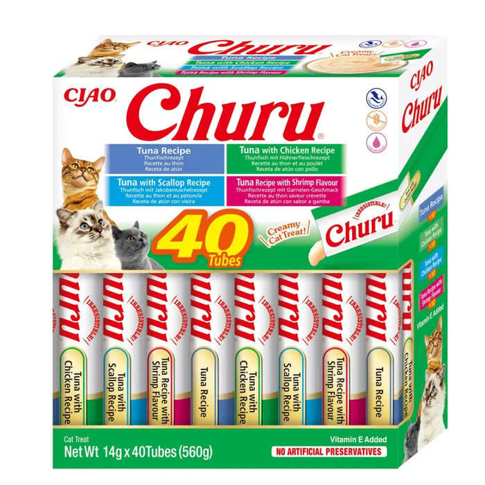 INABA Churu Variety box Tuna - лакомства за котки - 40 x