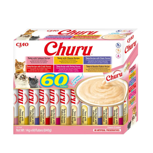 INABA Churu Variety box Tuna - лакомства за котки - 60 x