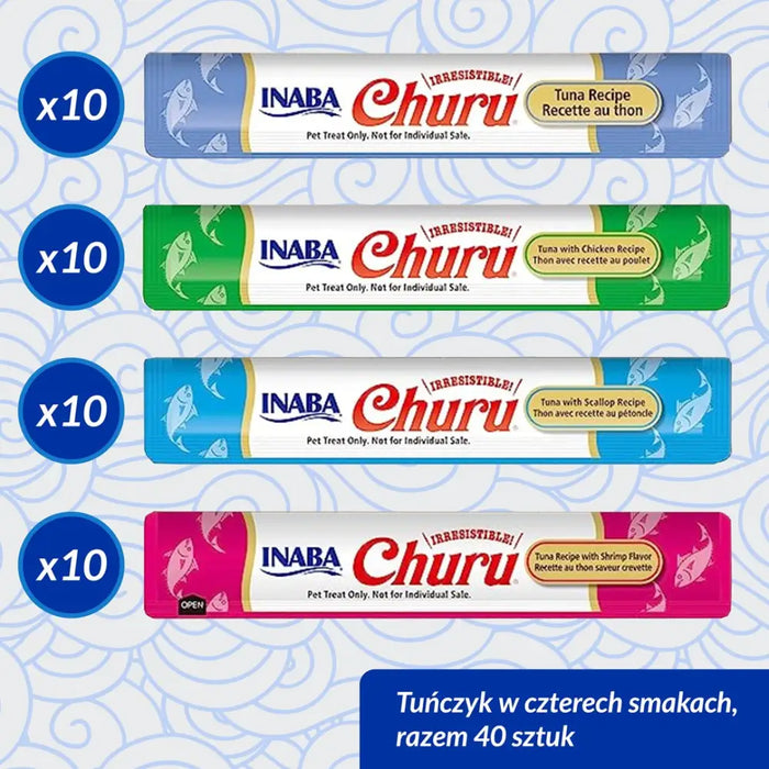 INABA Churu Variety box Tuna - лакомства за котки - 40 x