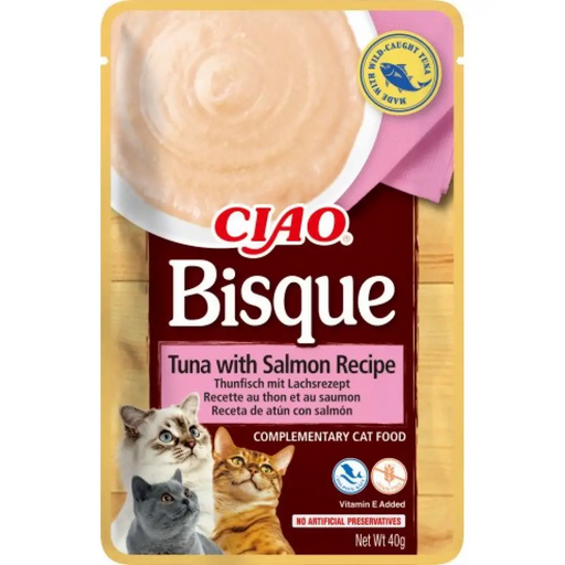 INABA Ciao Bisque Tuna with Salmon - котешки лакомства