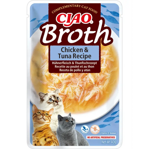INABA Ciao Broth Chicken & Tuna - лакомства за котки - 40гр
