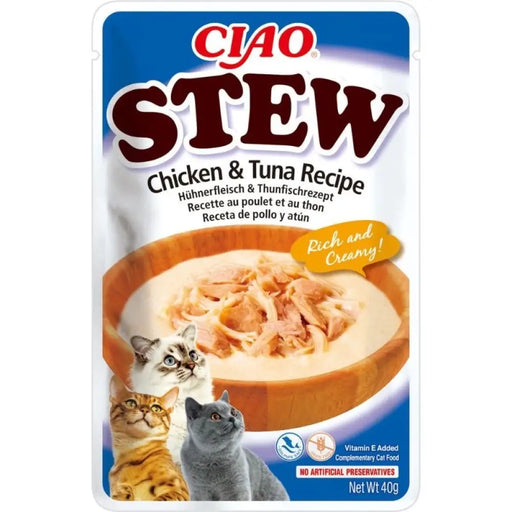 INABA Ciao Stew Chicken & Tuna - котешки лакомства - 40гр