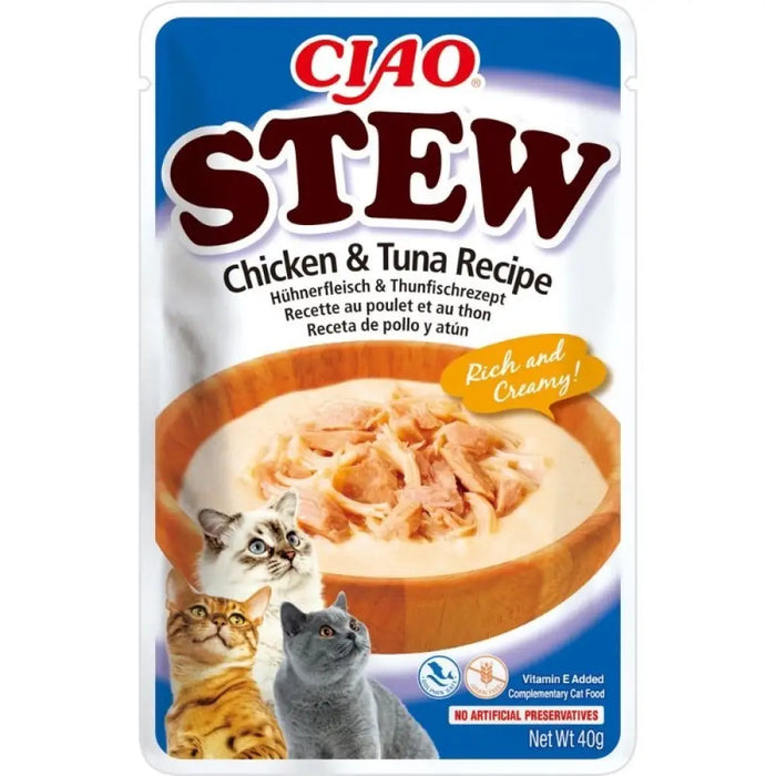 INABA Ciao Stew Chicken & Tuna - котешки лакомства - 40гр