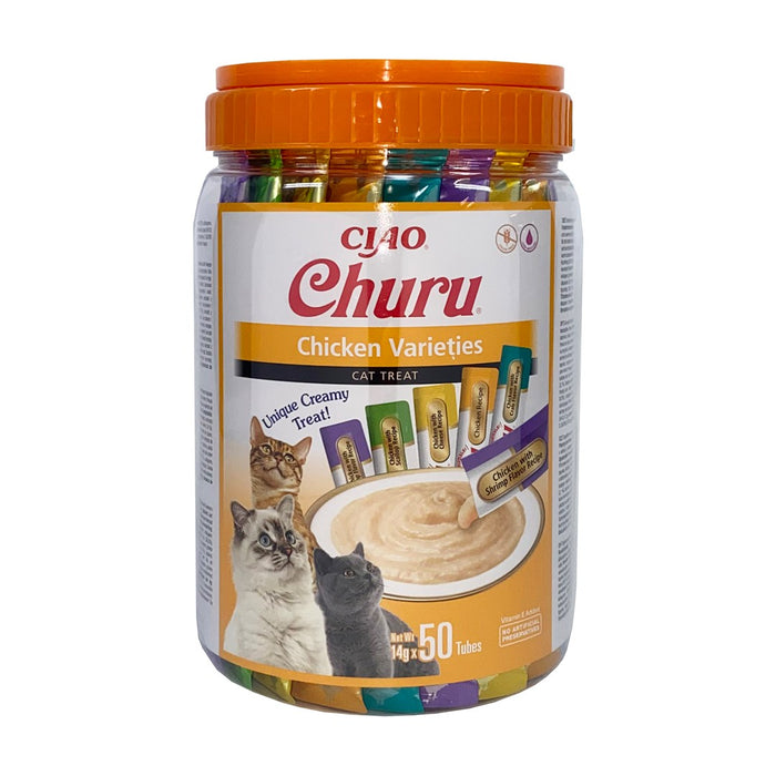 INABA Churu Varieties пиле - лакомства за котки - 50 x 14 г