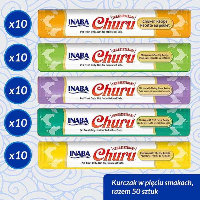 INABA Churu Varieties пиле - лакомства за котки - 50 x 14 г
