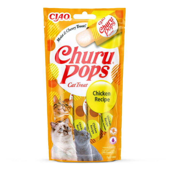 INABA Churu Pops Chicken - лакомства за котки - 4х15гр