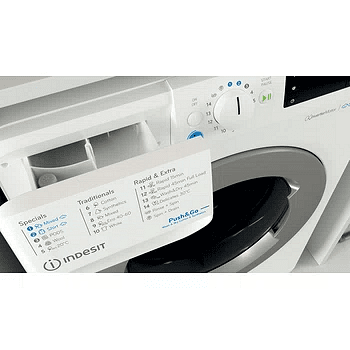 Пералня със сушилня Indesit BDE 96436 EWSV EE , 1400 об./мин., 6 kg, 9.00 kg, D , Бял