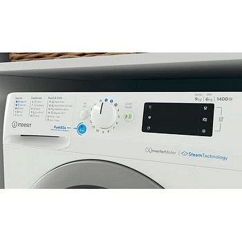 Пералня със сушилня Indesit BDE 96436 EWSV EE , 1400 об./мин., 6 kg, 9.00 kg, D , Бял