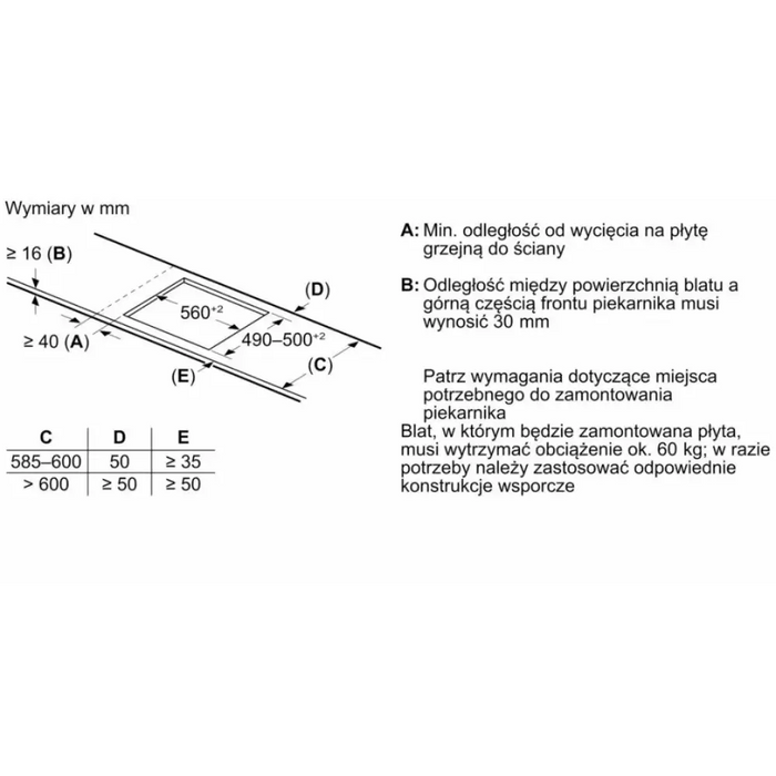 Индукционен котлон BOSCH PVQ61CHB1E подложка