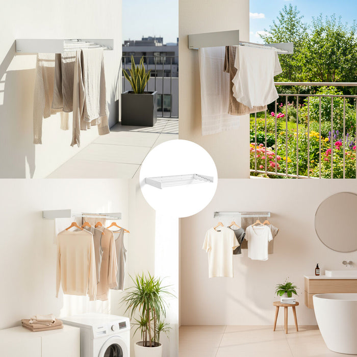 Сгъваем, разтегателен, прибиращ се стенен сушилник за дрехи Dryva 100 InnovaGoods