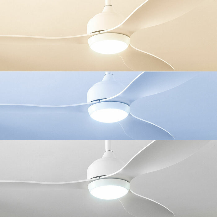 Вентилатор за таван с осветление Flaled InnovaGoods Бял 36 W 52" Ø132 cm (След ремонт A)