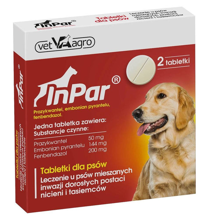 VETAGRO InPar - таблетки за обезпаразитяване за кучета - 2 бр.