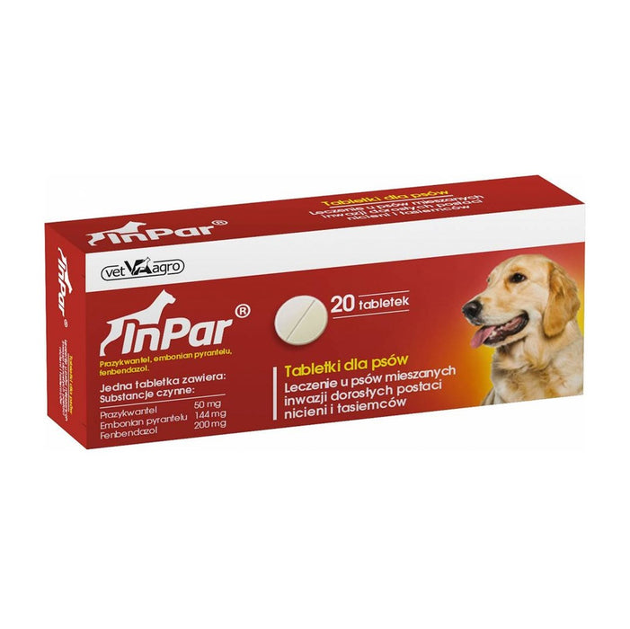 VETAGRO InPar - таблетки за обезпаразитяване за кучета - 20 бр.