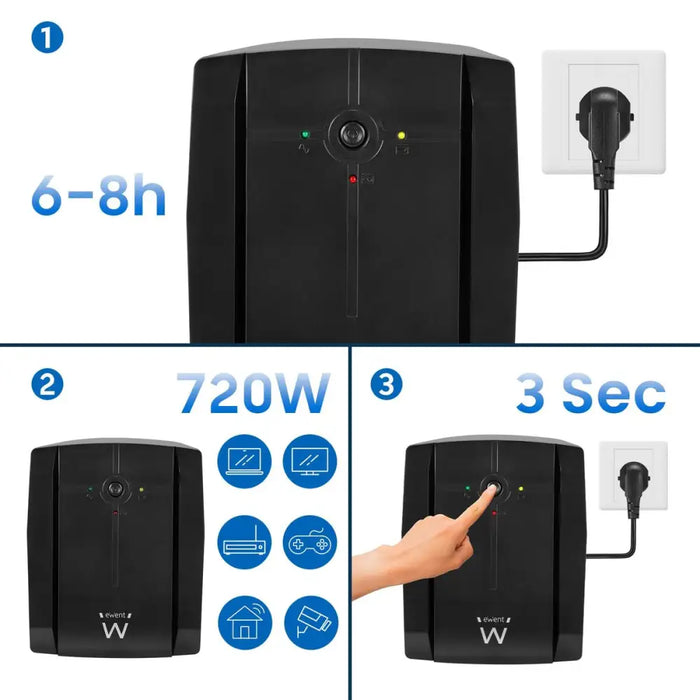 Инрактивен UPS Ewent EW3997 720 W