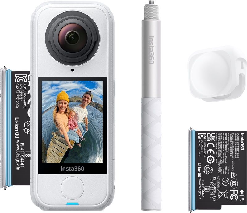 Екшън камера Insta360 - X4 Air Starter Bundle, 29MPx, 8K, бяла