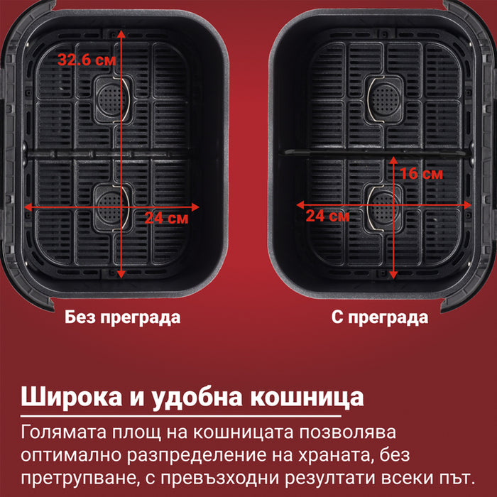 Уред за здравословно готвене INSTANT VORTEX PLUS VERSAZONE 8.5L , 1 ИЛИ 2 ЗОНИ, ЧЕРЕН