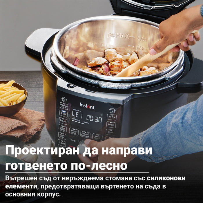 КОМБИНИРАН MULTICOOKER INSTANT ХЕРМЕТИЧЕН, DUO CRISP ULTIMATE LID 6.2L 1 КАПАК КОМБИНИРАН, ХЕРМЕТИЧЕН,