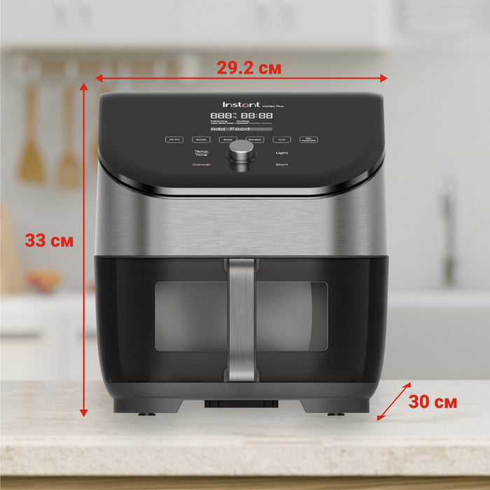 Уред за здравословно готвене INSTANT VORTEX PLUS CLEARCOOK & ODOURERASE 5.7 L , ИНОКС, ФИЛТЪР, С ПРОЗОРЕЦ