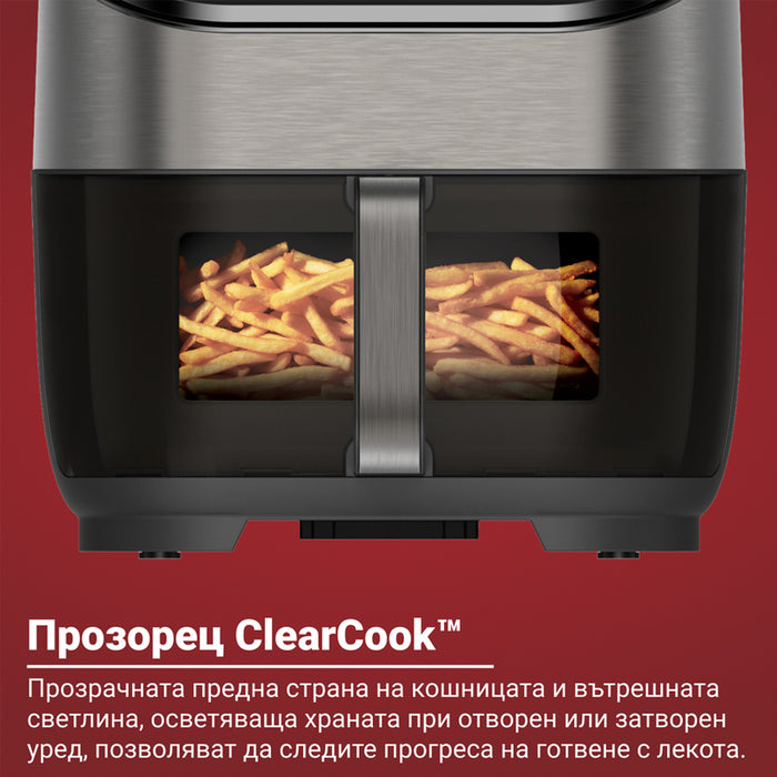 Уред за здравословно готвене INSTANT VORTEX PLUS CLEARCOOK & ODOURERASE 5.7 L , ИНОКС, ФИЛТЪР, С ПРОЗОРЕЦ