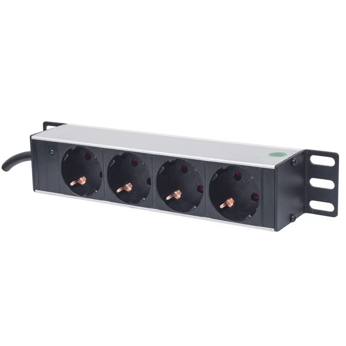 Intellinet 10’’ 1U Rackmount 4-Outport Power Distribution