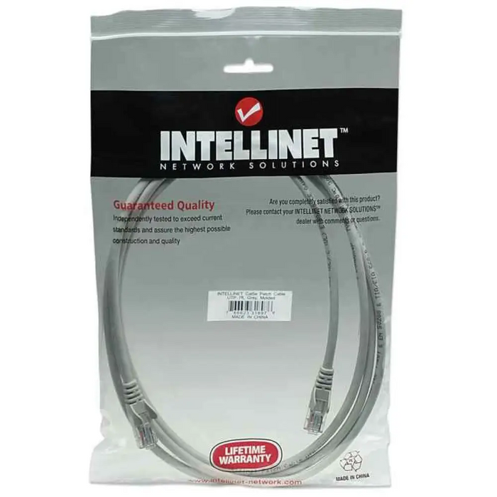 Intellinet Network Patch Cable Cat5e 2m Grey CCA U/UTP PVC