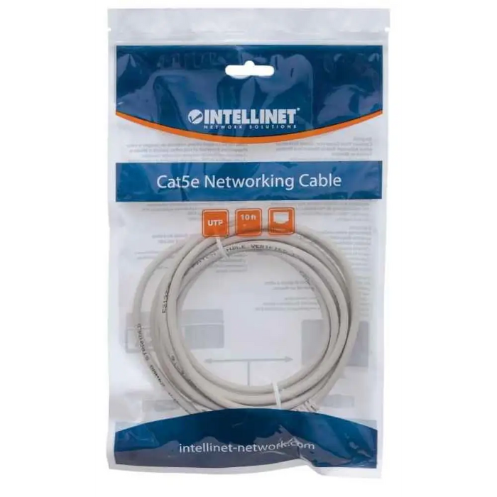 Intellinet Network Patch Cable Cat5e 3m Grey CCA U/UTP PVC