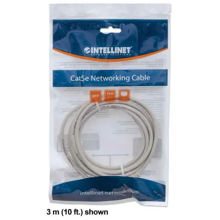 Intellinet Network Patch Cable Cat6 1m Grey CCA U/UTP PVC