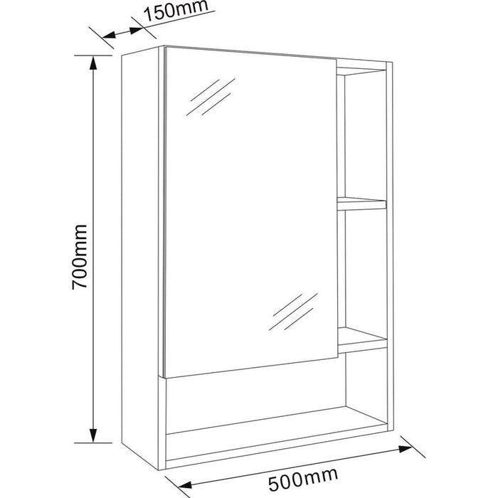 ШКАФ ЗА БАНЯ С ОГЛЕДАЛО INTER CERAMIC АМЕЛИЯ