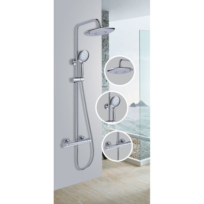 ТЕРМОСТАТНА ДУШ СИСТЕМА INTER CERAMIC СОЛАНЖ 6221
