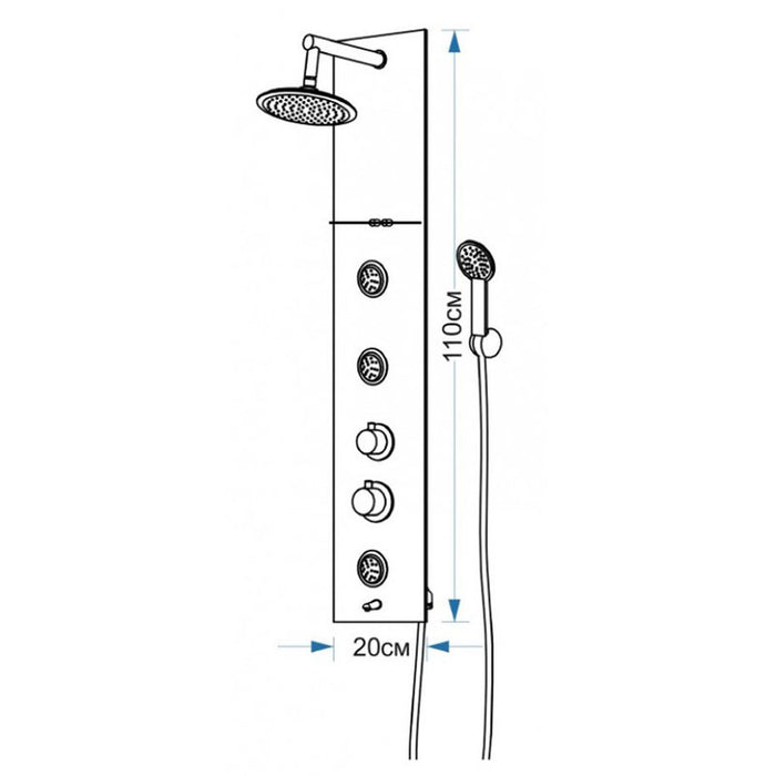 ДУШ ПАНЕЛ INTER CERAMIC ЕМОНА