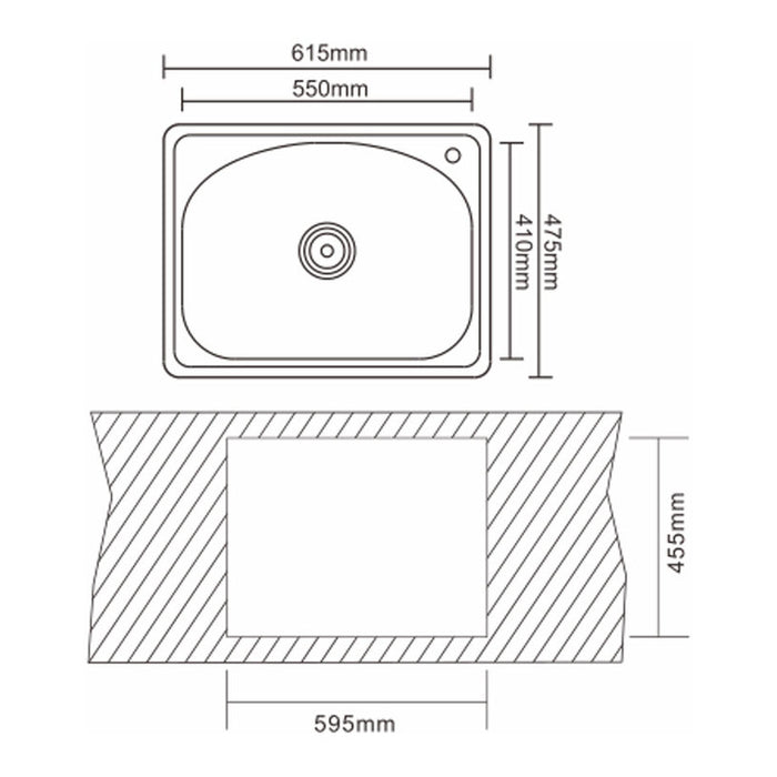 КУХНЕНСКА МИВКА INTER CERAMIC ICK 6248 61.5Х47.5Х18 СМ.