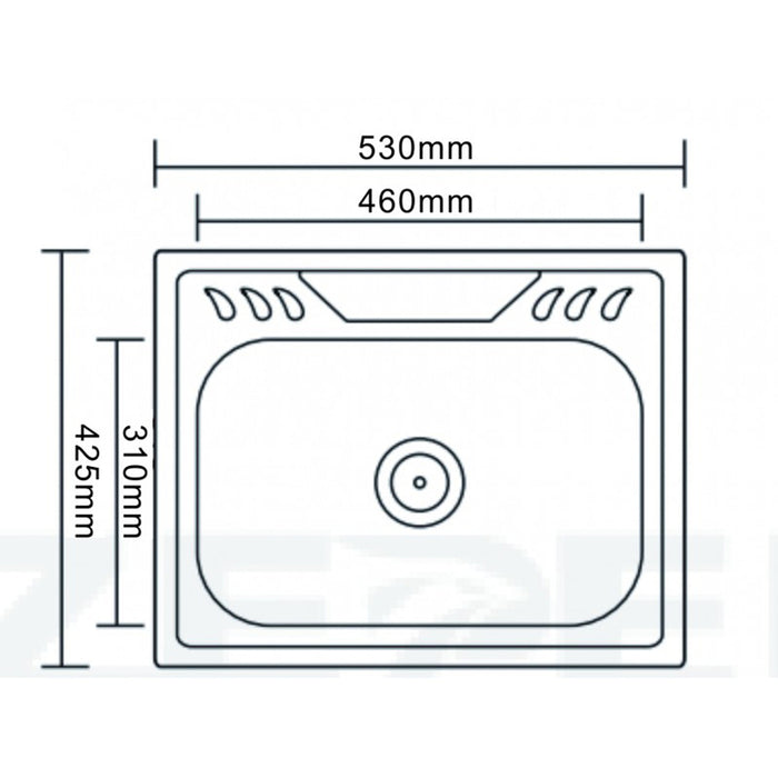 КУХНЕНСКА МИВКА INTER CERAMIC ICK 5443P 53Х42.5Х16.5 СМ.