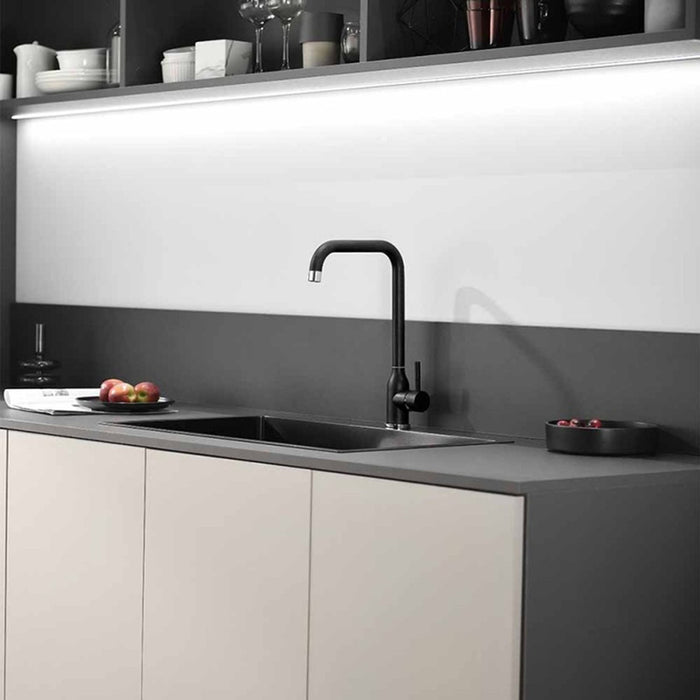 СМЕСИТЕЛ ЗА КУХНЯ С ГРАНИТНО ПОКРИТИЕ INTER CERAMIC 7107005 ЧЕРЕН