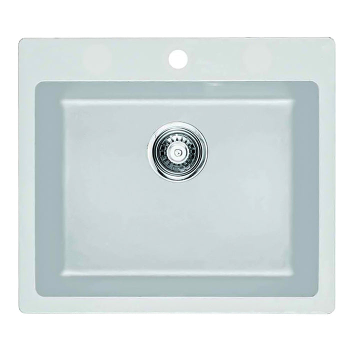 ГРАНИТНА КУХНЕНСКА МИВКА INTER CERAMIC 8304 57Х50Х22 СМ БЯЛА