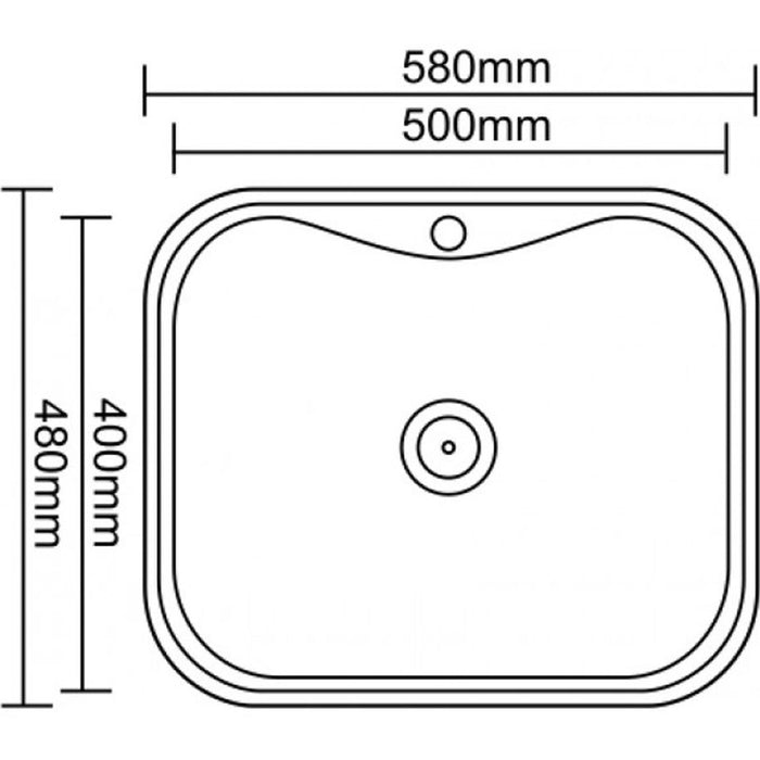 КУХНЕНСКА МИВКА INTER CERAMIC ICK 5848 58Х48Х20 СМ.