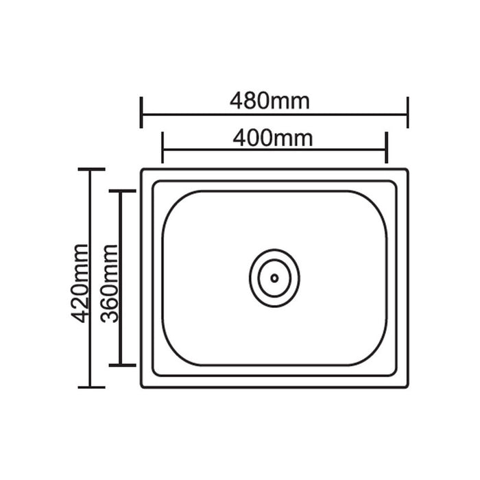 КУХНЕНСКА МИВКА INTER CERAMIC ICK 4842 48Х42Х16.5 СМ.